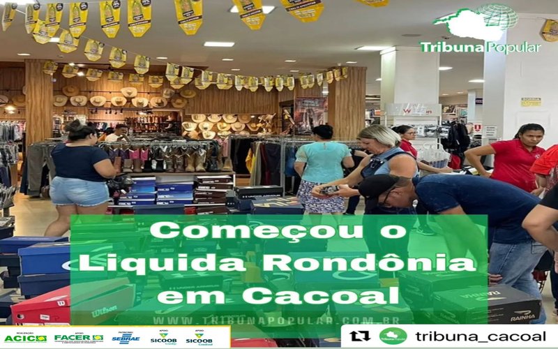 Começa a Liquida Rondônia em Cacoal; Feira de Liquidação segue até o dia 10