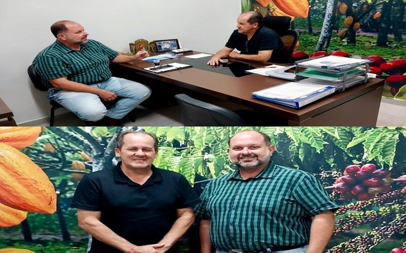 PRESIDENTE DA ACIC VISITA VEREADOR ROMEU MOREIRA